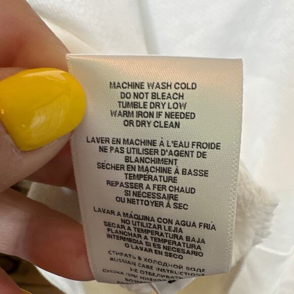 RE/DONE 70's Half Zip Sweatshirt in Off White Size Small NWOT - Picture 10 of 10